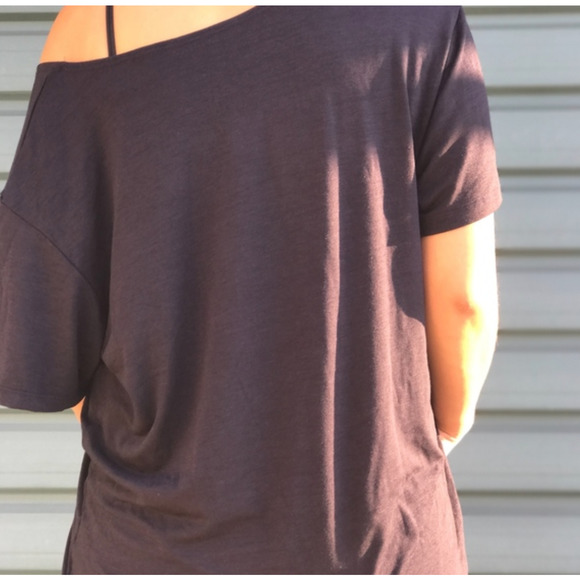 NWOT RexAtelier Off the Shoulder Dolman In Black Size S Cute Casual Chic - Picture 3 of 4